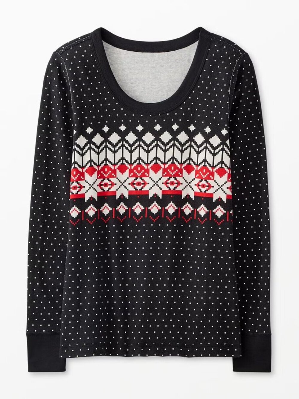 Hanna Andersson Women's Holiday Long John Pajama Top